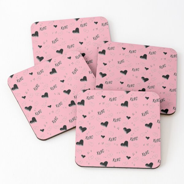 Item preview, XOXO and Hearts Repeating Black Pattern - Valentine's Day Holiday Gifts designed and sold by CoffeeJoeMugs.