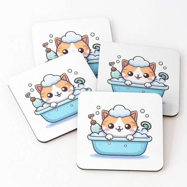 Item preview, Cat bathing designed and sold by Serene Madcap.