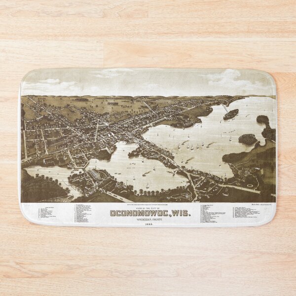 Item preview, Oconomowoc, Wisconsin (1885) designed and sold by allhistory.