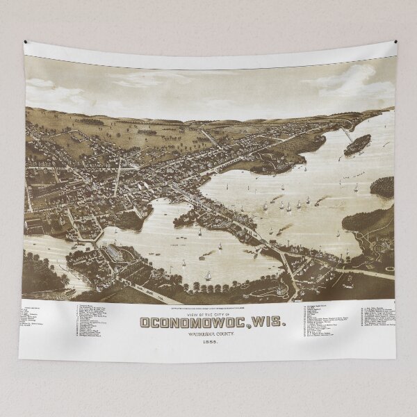Item preview, Oconomowoc, Wisconsin (1885) designed and sold by allhistory.
