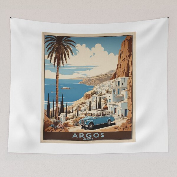 Item preview, Argos Greece Vintage Poster Tourism  designed and sold by TravelersGems.