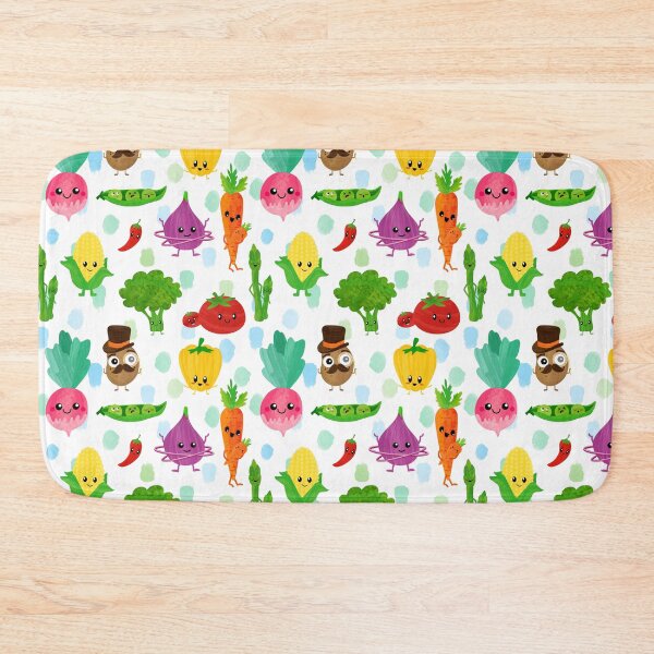 Item preview, Happy Veggies Cuties Healthy Food Kids Pattern designed and sold by SamAnnDesigns.