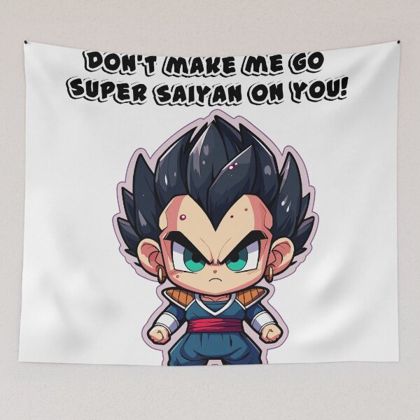 Artikelvorschau, Chibi Prinz Vegeta – Don’t Make Me Go Super Saiyajin auf dir Aufkleber entworfen und verkauft von diegomenjivar92.