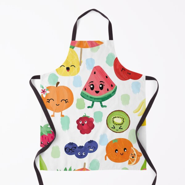 Artikelvorschau, Happy Fruit Cuties Gesundes Essen Kindermuster entworfen und verkauft von SamAnnDesigns.