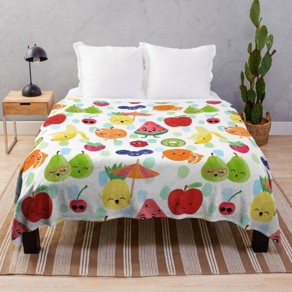 Item preview, Happy Fruit Cuties Healthy Food Kids Pattern designed and sold by SamAnnDesigns.
