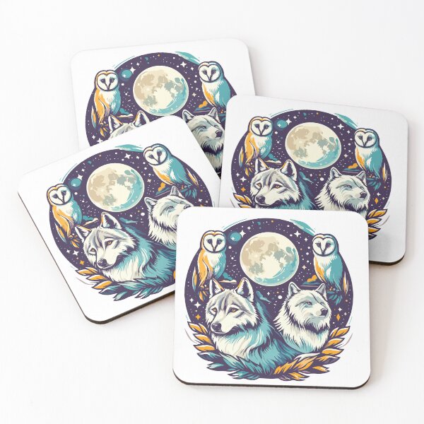 Item preview, Wolves And Owls Moonlit designed and sold by Designowner.