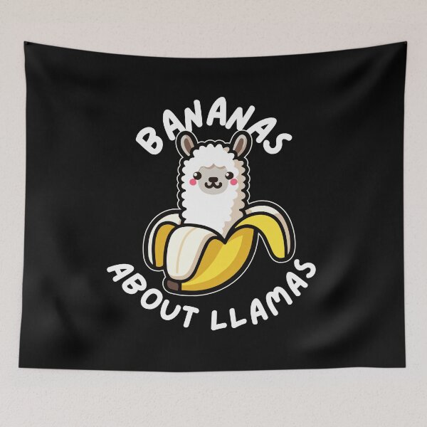 Item preview, Bananas About Llamas: Funny Graphic with a Llama Pun Saying designed and sold by CrystalCrush.