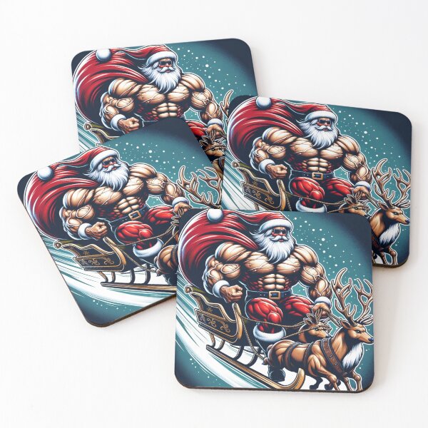 Item preview, Buff Santa With Huge Muscles designed and sold by Aaron Makelky.