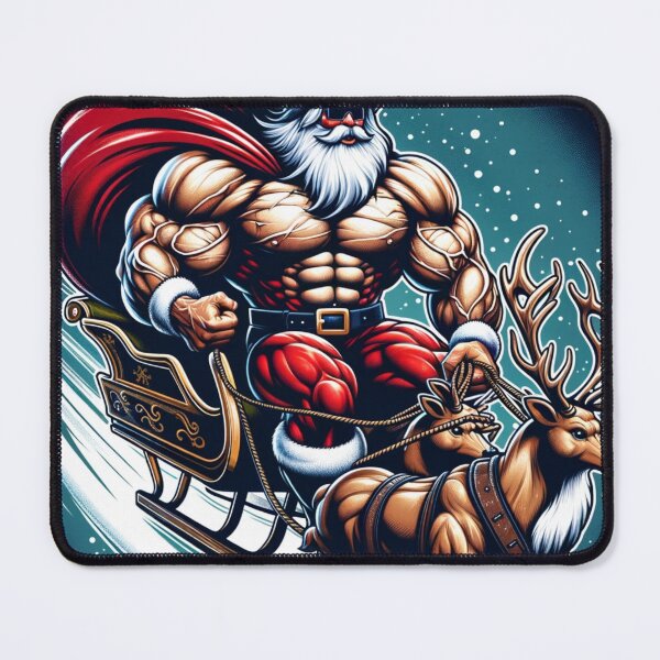 Item preview, Buff Santa With Huge Muscles designed and sold by Aaron Makelky.