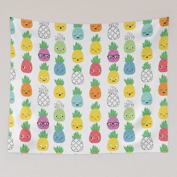 Item preview, Cute Colorful Pineapples Food Kids Pattern designed and sold by SamAnnDesigns.