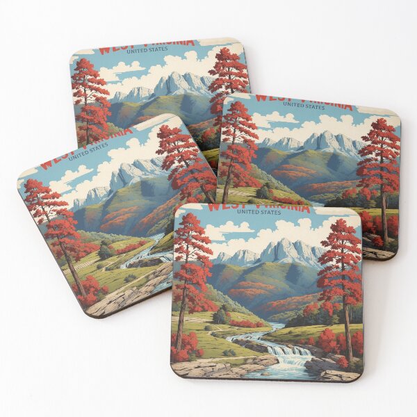 Item preview, West Virginia USA Vintage Poster Tourism 1 designed and sold by TravelersGems.