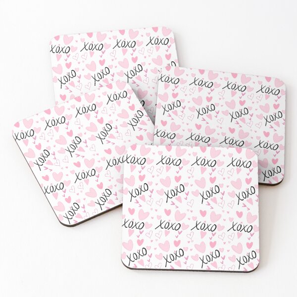 Item preview, XOXO and Hearts Repeating Pink Pattern - Valentine's Day Holiday Gifts designed and sold by CoffeeJoeMugs.