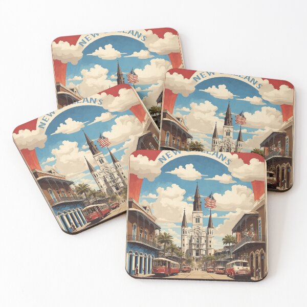 Item preview, New Orlands USA Vintage Poster Tourism  designed and sold by TravelersGems.