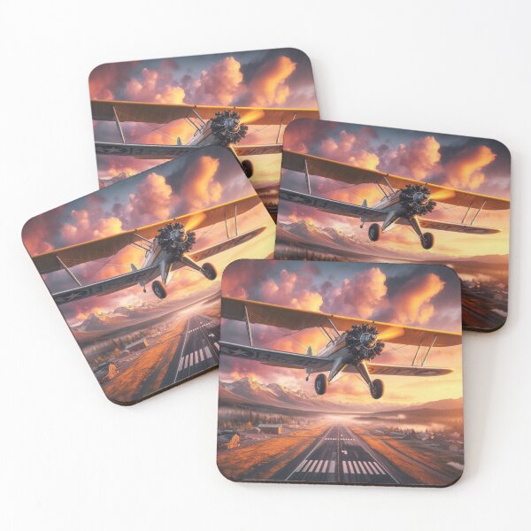 Item preview, Vintage Biplane Sunrise Departure designed and sold by BLGeiger2023.