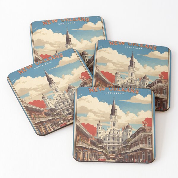 Item preview, New Orlands USA Vintage Poster Tourism  designed and sold by TravelersGems.