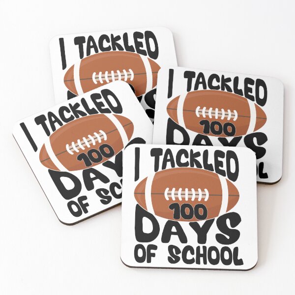 Item preview, I Tackled 100 Days Of School, Funny 100 days of school for teachers & student & Rugby lovers  designed and sold by ArtByKatti.