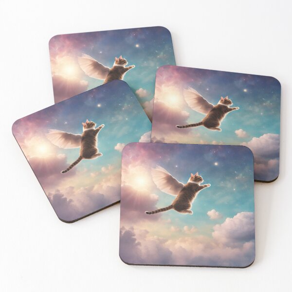 Item preview, Angel Cat in Galaxy Sky designed and sold by AnimaliaStar.