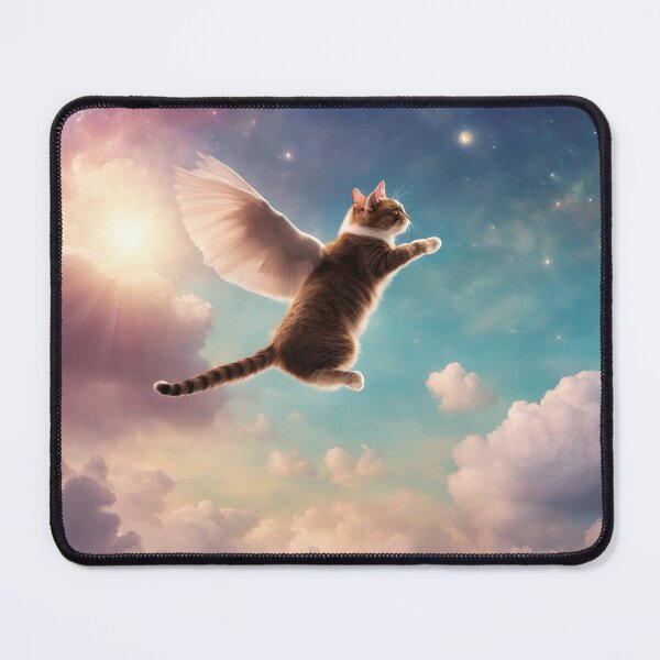Item preview, Angel Cat in Galaxy Sky designed and sold by AnimaliaStar.