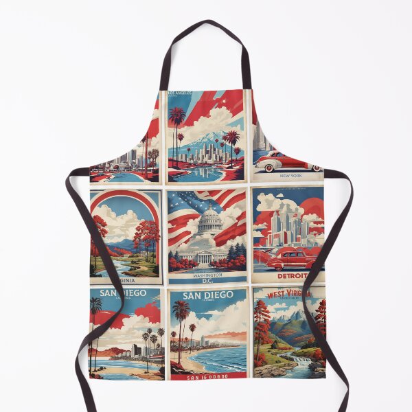 Item preview, USA Vintage Tourism Posters Sticker Pack 7 designed and sold by TravelersGems.