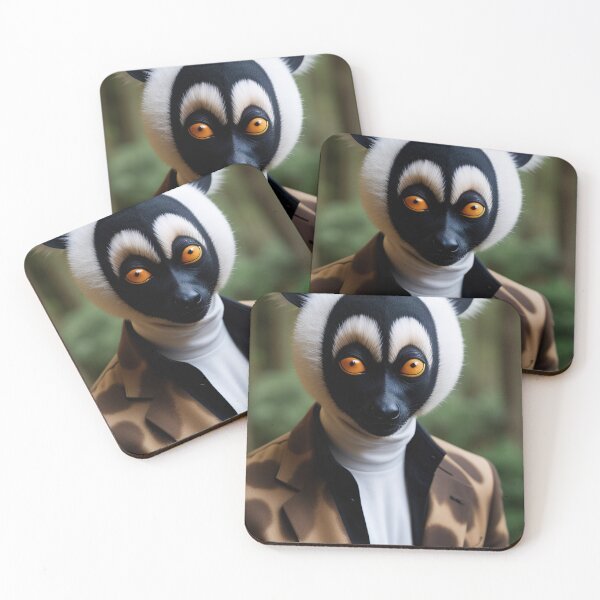 Artikelvorschau, Lemur mit menschlichem Körper in brauner Jacke entworfen und verkauft von Zooartia.