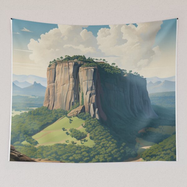 Item preview, A Vintage Travel Illustration of Sigiriya - Sri Lanka designed and sold by GoodOldVintage.