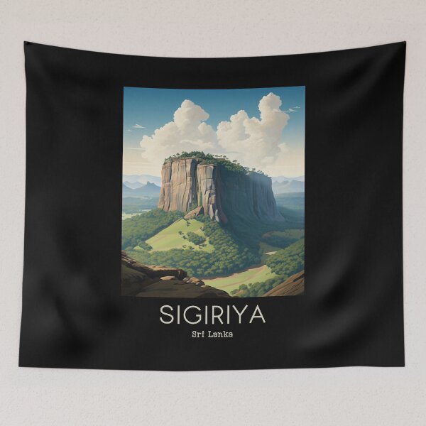Item preview, A Vintage Travel Illustration of Sigiriya - Sri Lanka designed and sold by GoodOldVintage.
