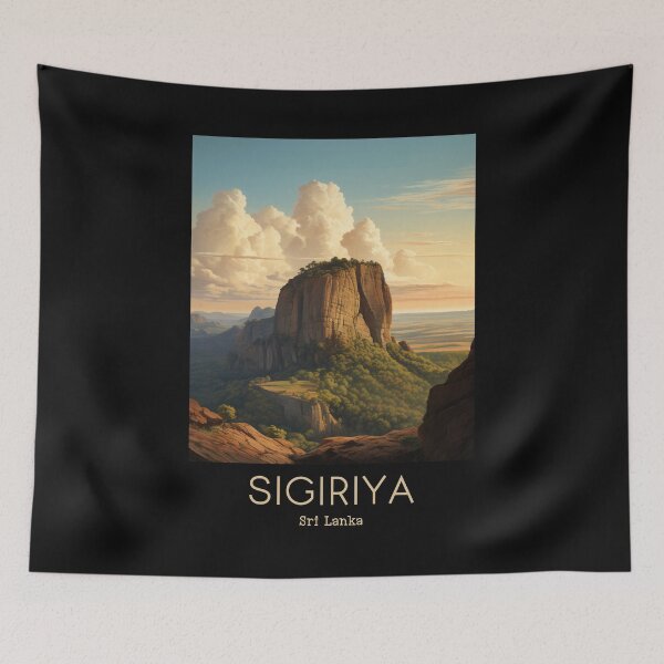 Item preview, A Vintage Travel Illustration of Sigiriya - Sri Lanka designed and sold by GoodOldVintage.