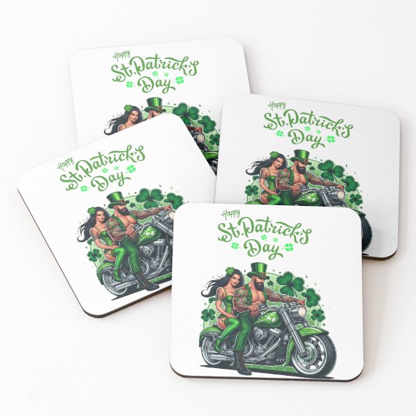 Item preview, Happy Saint Patrick's Day biker style  designed and sold by SeeingBeyond.