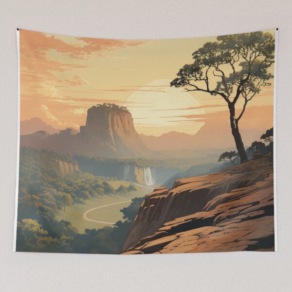 Item preview, A Vintage Travel Illustration of Sigiriya - Sri Lanka designed and sold by GoodOldVintage.