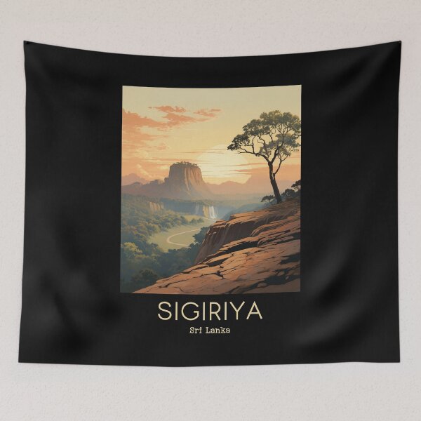 Item preview, A Vintage Travel Illustration of Sigiriya - Sri Lanka designed and sold by GoodOldVintage.