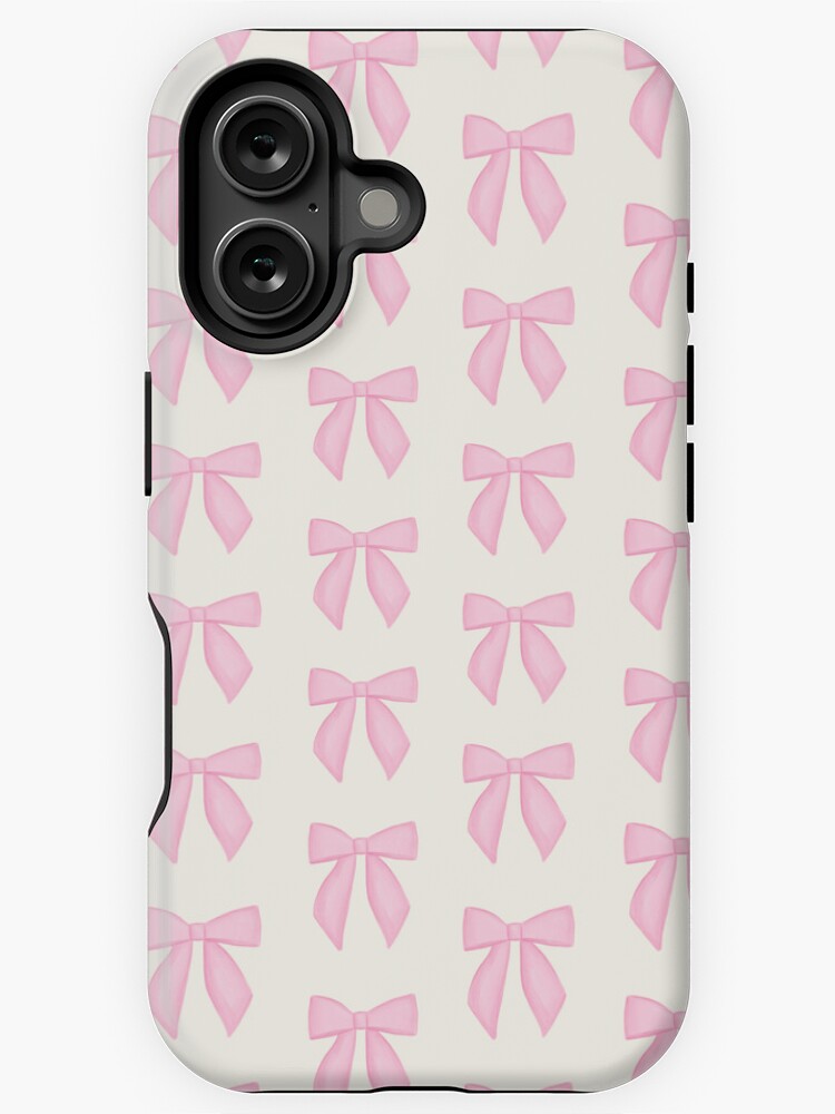 Thumbnail 1 von 4, iPhone-Hülle, zierliche ästhetische rosa Schleife designt und verkauft von simplygracie-.
