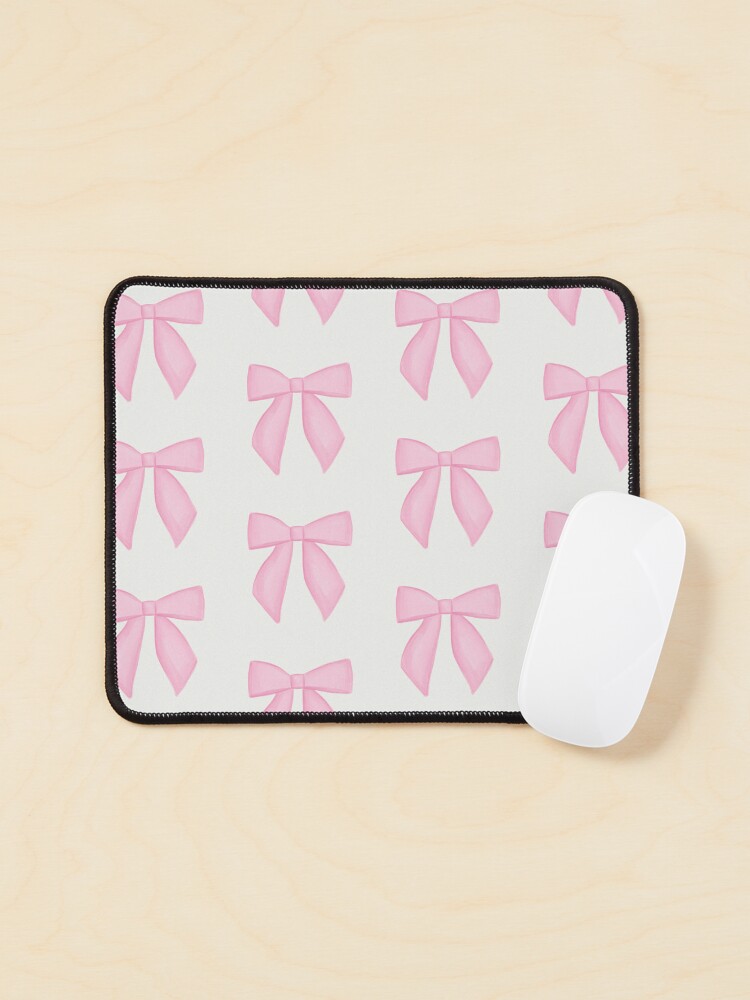 Thumbnail 1 von 5, Mauspad, zierliche ästhetische rosa Schleife designt und verkauft von simplygracie-.