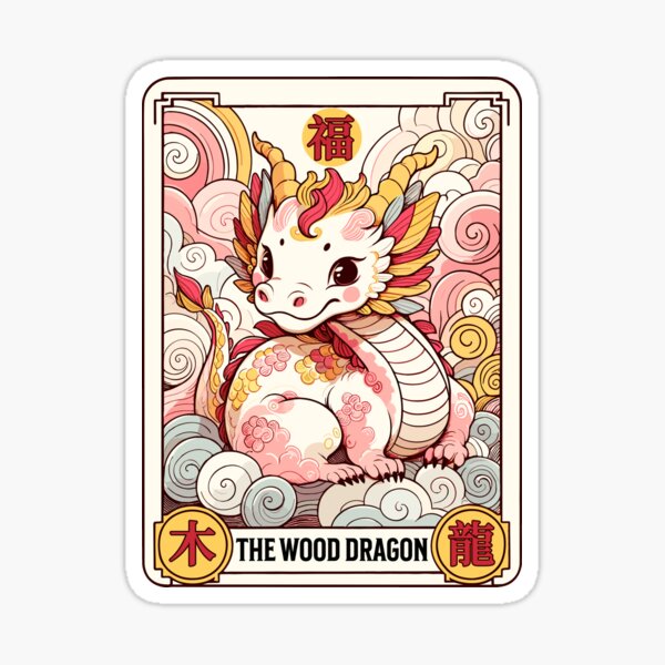 Item preview, Year of Dragon 2024, Chinese Zodiac Wood Dragon Tarot Card  designed and sold by LeChocoholic.
