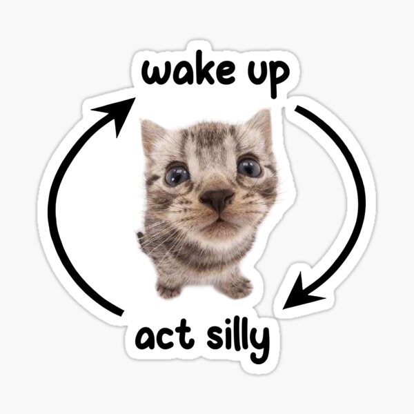 just a silly guy (link in my bio !) #cat #catstickers #threadless