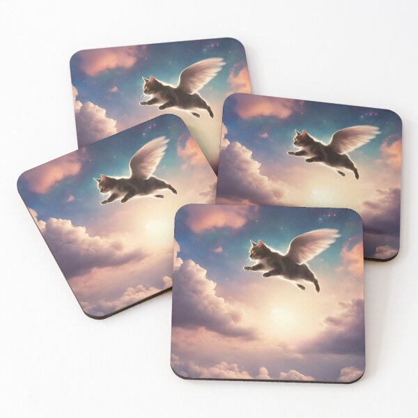 Item preview, Angel Cat in Galaxy Sky designed and sold by AnimaliaStar.