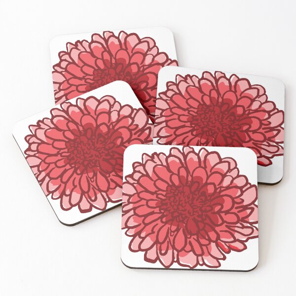 Item preview, Red dahlia designed and sold by designfieldNYC.