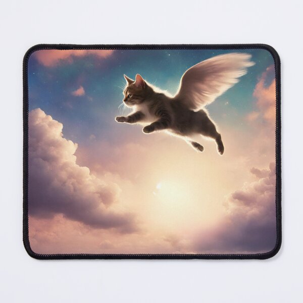 Item preview, Angel Cat in Galaxy Sky designed and sold by AnimaliaStar.