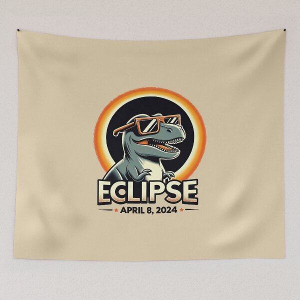 Item preview, 2024 Solar Eclipse Shirt Dino Trex Wearing Solar Eclipse Glasses T-Shirt designed and sold by MAPDDesigns.