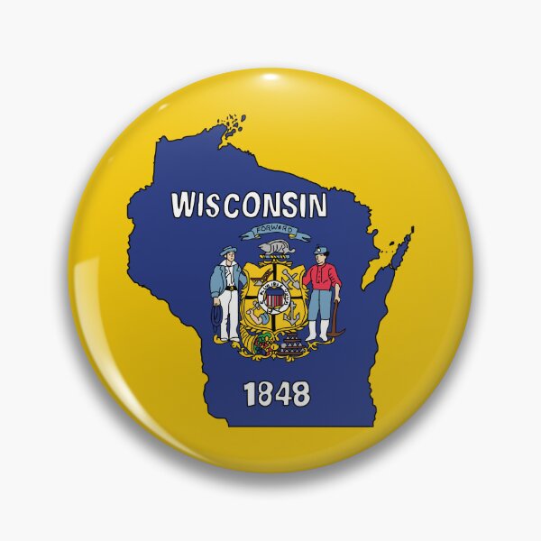 Item preview, Wisconsin state shape flag designed and sold by Rachael Taylor.