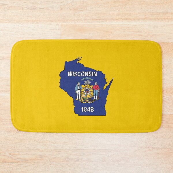 Item preview, Wisconsin state shape flag designed and sold by Rachael Taylor.