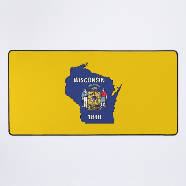 Item preview, Wisconsin state shape flag designed and sold by Rachael Taylor.