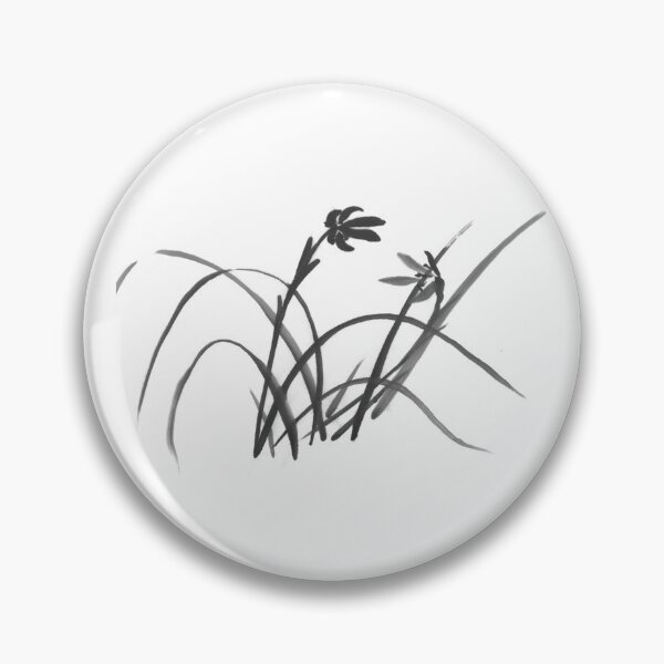 Item preview, Sumi-e orchid ink painting designed and sold by Guardafour.
