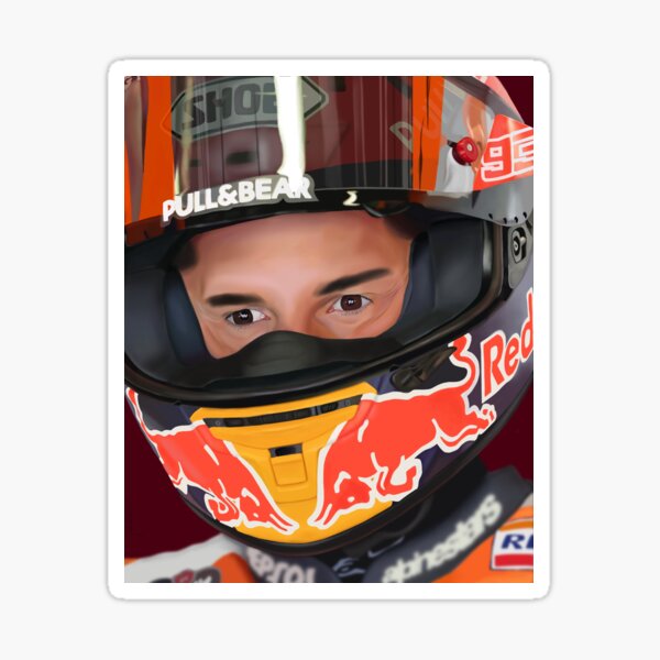 Pegatinas visera casco réplica Marc Marquez