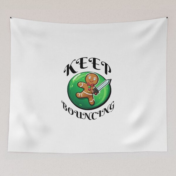 Item preview, Keep Bouncing - Gingerbread Man - Bedwars Themed Design (Black) designed and sold by TyxShop.