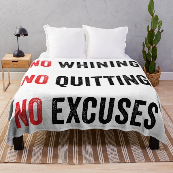 Item preview, No Whining, No Quitting, No Excuses designed and sold by BajanTees.