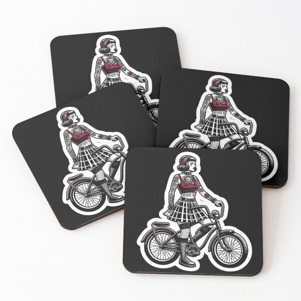 Item preview, Schoolgirl on a Bike designed and sold by PinUpPizzazz.
