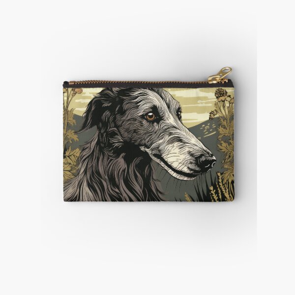 Item preview, Scottish Deerhound dog art in old retro vintage style designed and sold by WallyPink.