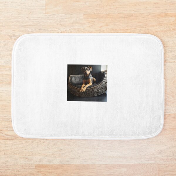 Item preview, Brown and black dog in her dog bed designed and sold by ForwardMove.