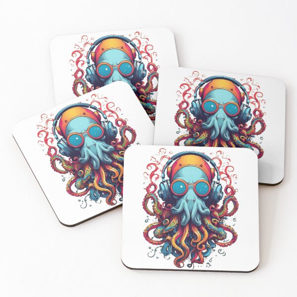 Item preview, Octopus Melodic Tentacles: Aquatic Grooves in Technicolour designed and sold by ArtComixHaven.