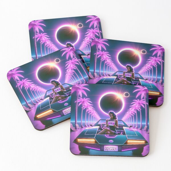Aperçu de l'œuvre Synthwave Neon Odyssey : Paysage de rêve rétro-futuriste créée et vendue par SynthwaveStuff.